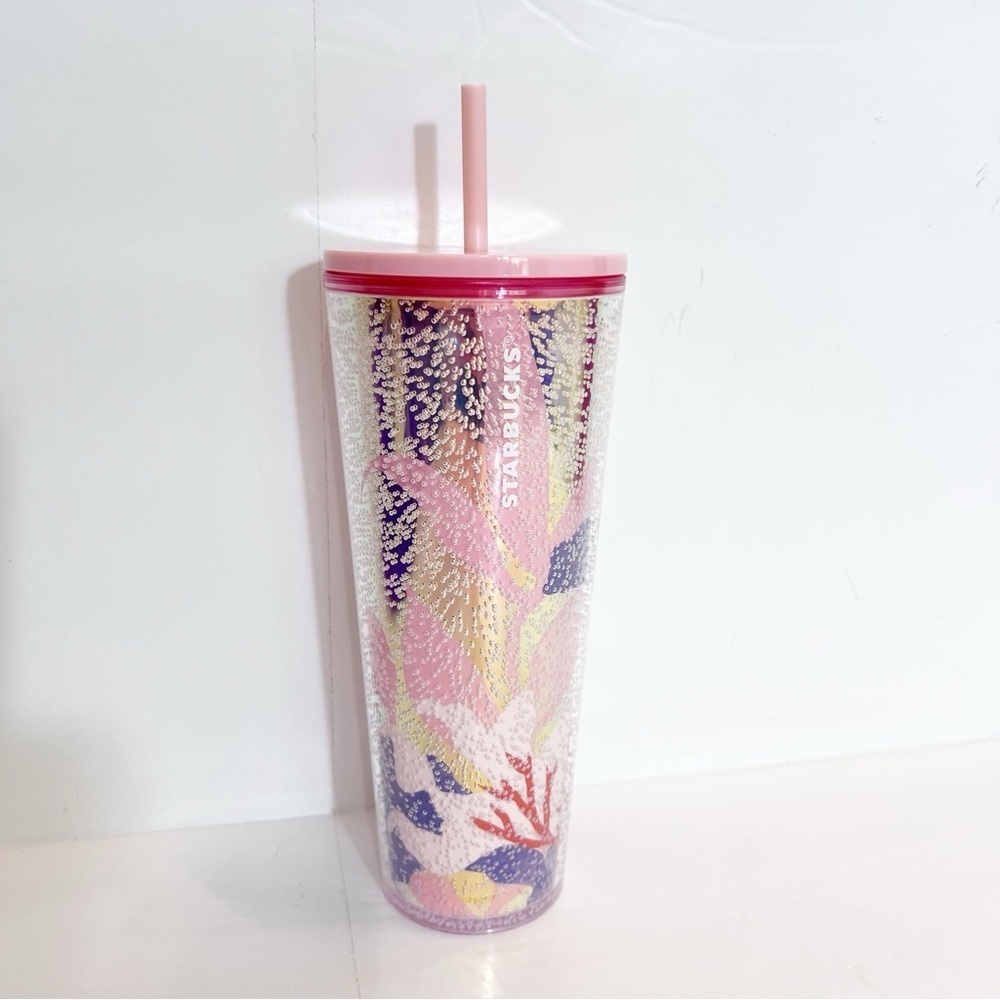 Starbucks 2021 Limited Edition Pink Mermaid Coral Reef Bubble Tumbler NWT